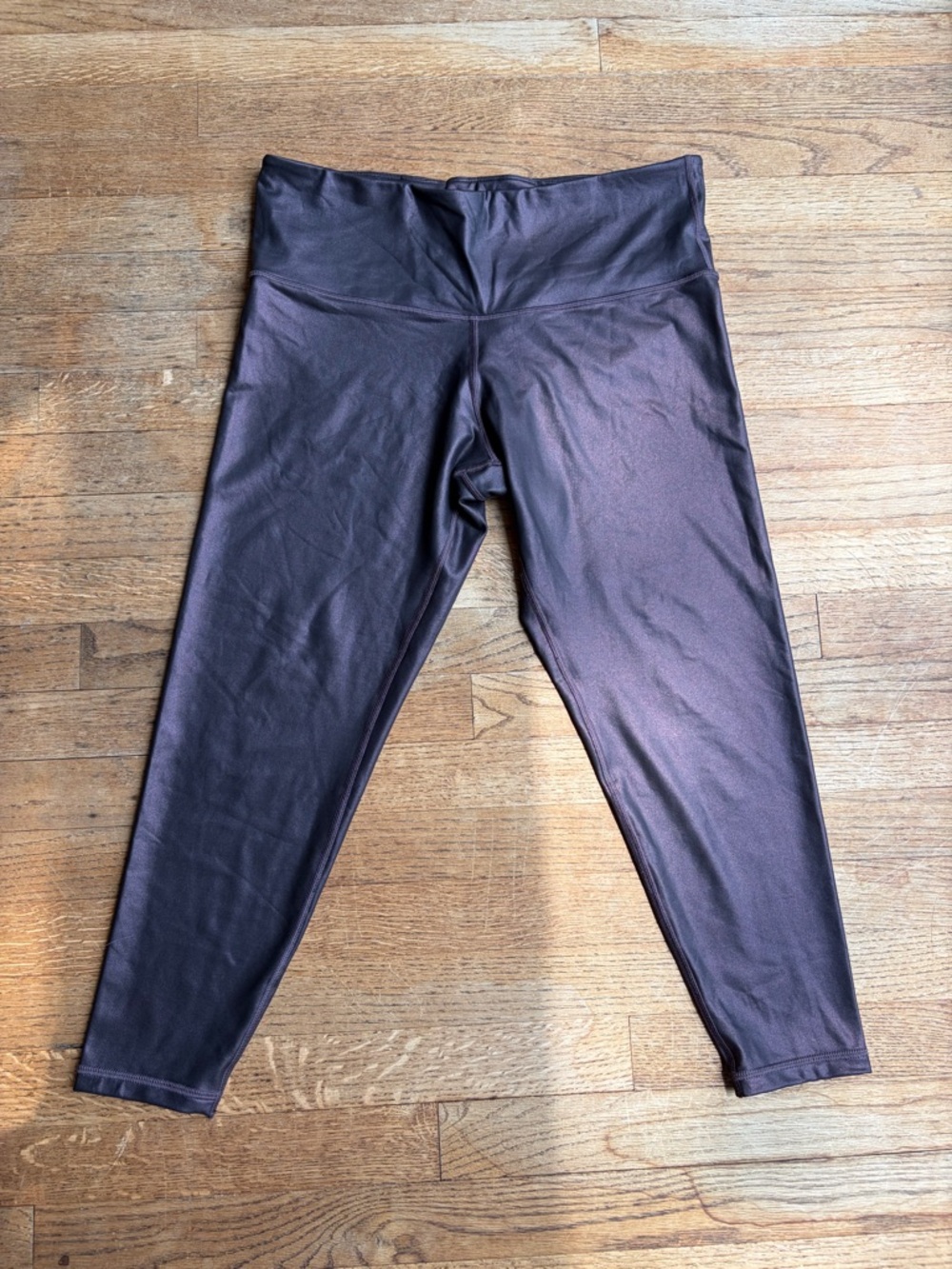 Athleta Shiny Deep Plum High-Waist Performance Leggings